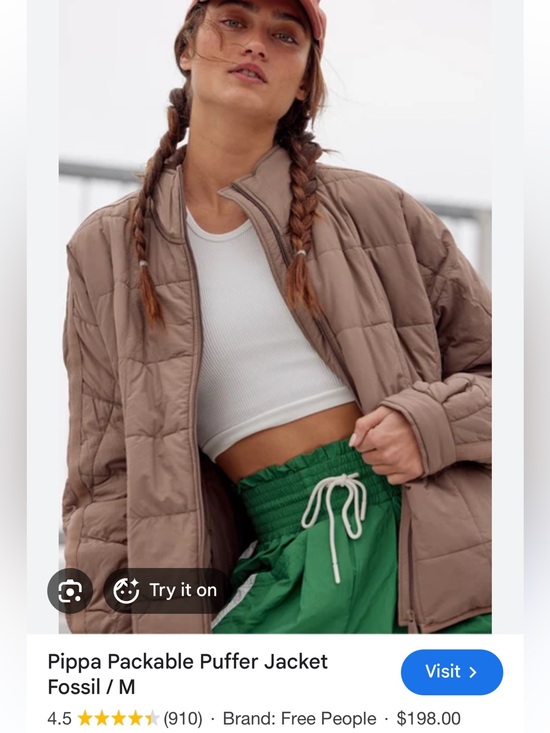 Free People Jackets & Blazers - Free People Pippa packable puffer jacket. Color is Fossil. Size small